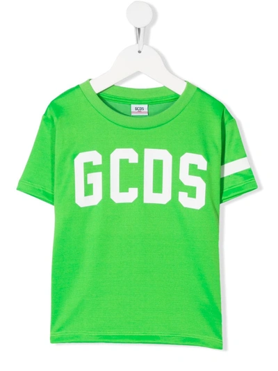 Gcds Teen Logo Print T-shirt In Green