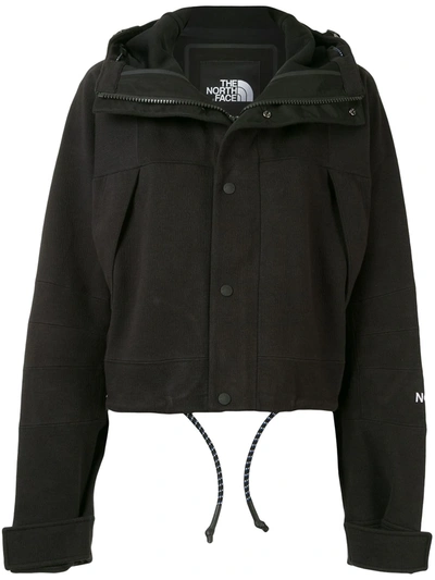 The North Face Hooded Bomber Jacket In Black