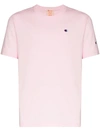 Champion Embroidered Logo Crew Neck T-shirt In Pink