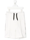Fendi Teen Drawstring Track Shorts In White