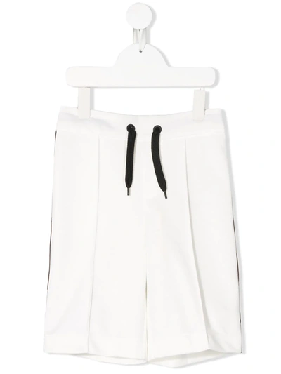 Fendi Teen Drawstring Track Shorts In White