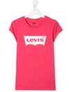 Levi's Teen Logo Print T-shirt In Pink