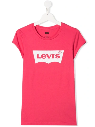 Levi's Teen Logo Print T-shirt In Pink