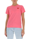 Comme Des Garçons Play Pink Heart Patch T-shirt
