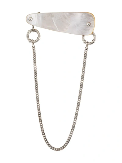 Pre-owned Gianfranco Ferre 2000s Chained Board Brooch In Neutrals