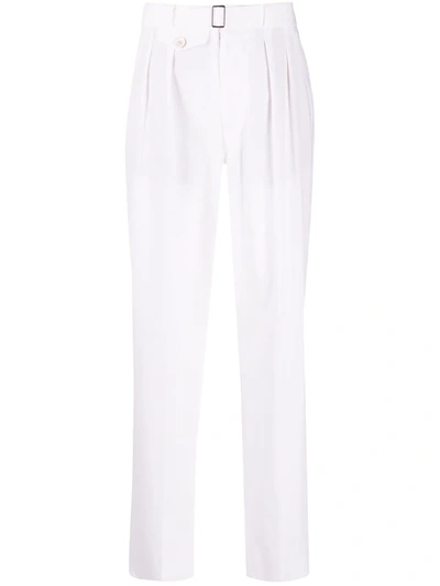 Maison Margiela Tailored Straight-leg Trousers In White