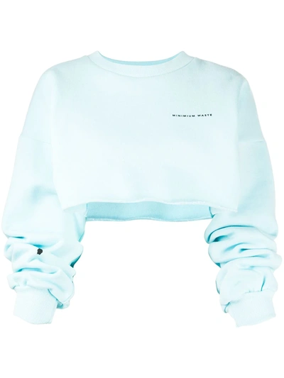 Styland Cropped Oversized Jumper In Blue