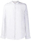 Seventy Turn Up Cuff Striped Shirt In Grey