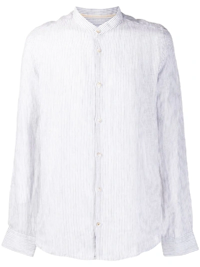 Seventy Turn Up Cuff Striped Shirt In Grey