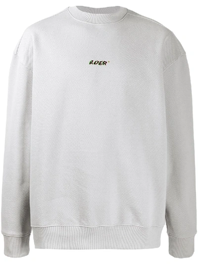 Ader Error Oversized Logo Print Sweatshirt In Grey