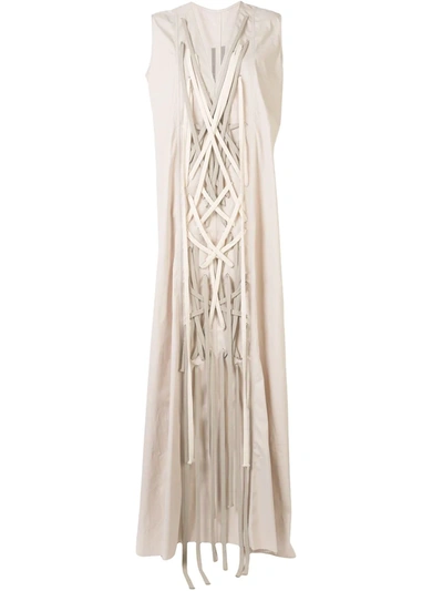 Rick Owens Mega-laced Evening Dress In White