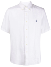 Polo Ralph Lauren Logo Embroidered Curved Hem Shirt In White