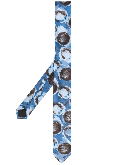 Pre-owned Gianfranco Ferre 1990s Abstract Print Tie In Blue