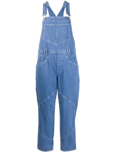 Isabel Marant Panelled Denim Dungarees In Blue