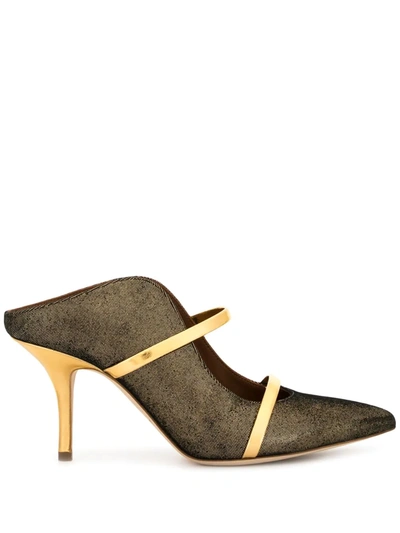 Malone Souliers Maureen 70mm Mules In Gold