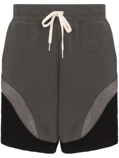 John Elliott Panelled Drawstring-waist Track Shorts In Black