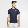 Nike Court Dri-fit Men's Short-sleeve Tennis Top In Blue
