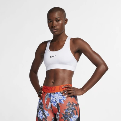 Nike Pro Women's Medium Support Sports Bra In White