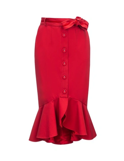 Andreeva Red Pion Cotton Skirt