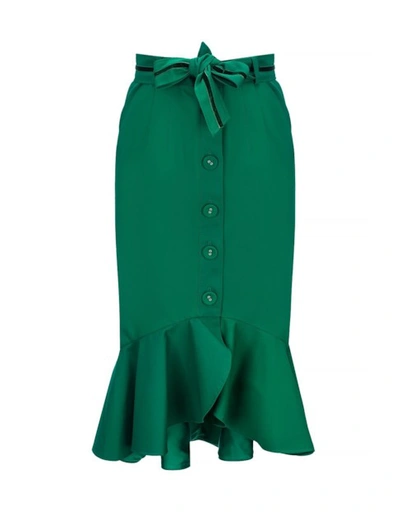 Andreeva Green Pion Cotton Skirt