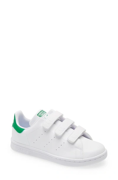 Adidas Originals Kids' Stan Smith Touch-strap Sneakers In White