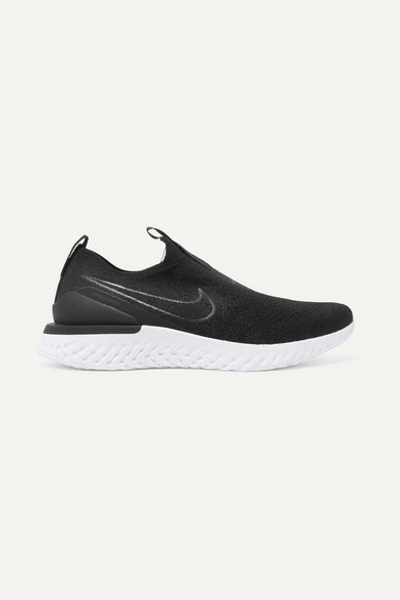 Nike Women's Epic Phantom React Flyknit Running Sneakers From Finish Line In Black