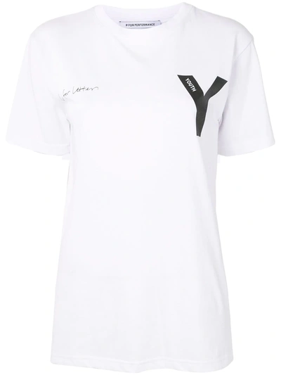 Eenk Y For Letter T-shirt In White