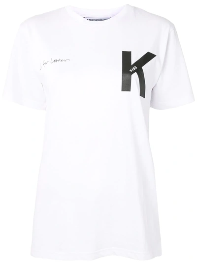 Eenk K For Letter T-shirt In White