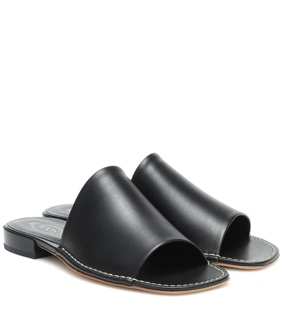 Tod's Sandals In Leather In Black