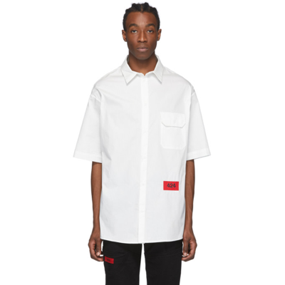 424 Button Down Flap Pocket Shirt In White