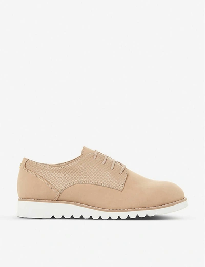 Dune Flinch Platform Leather Derby Shoes In Cappuccino+/+nubuck