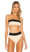 Lpa Foster Bikini Top In Nude & Black