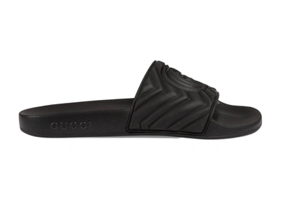 Pre-owned Gucci Slide Matelasse Black (women's)