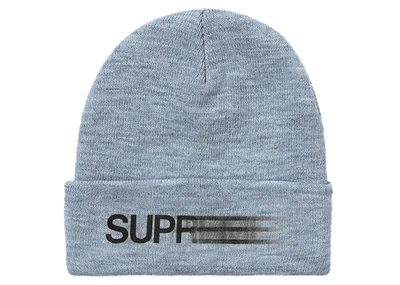 Pre-owned Supreme  Motion Logo Beanie Heather Grey
