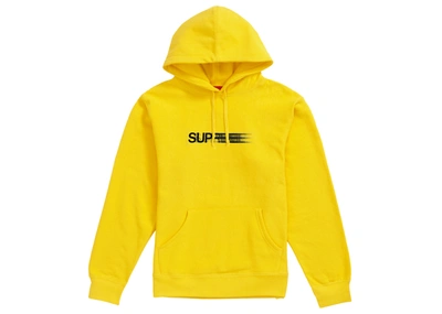 Pre-owned Supreme Motion Logo Hooded Sweatshirt (ss20) Lemon