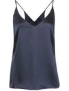 L Agence Kay Drape Silk Camisole In Midnight