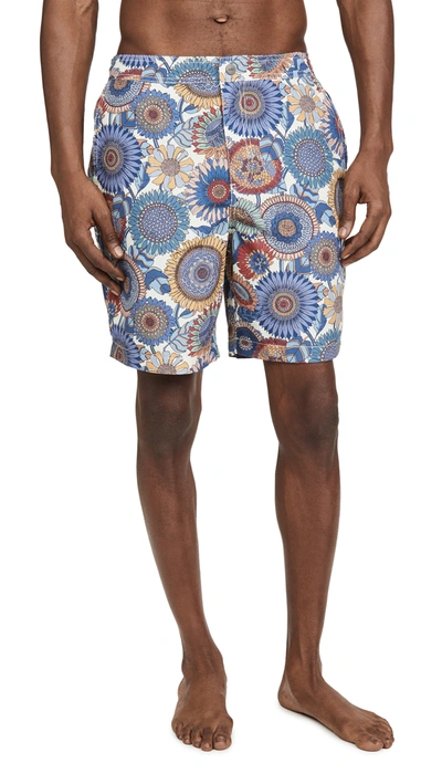 Onia Calder Long-length Printed Swim Shorts In Multi