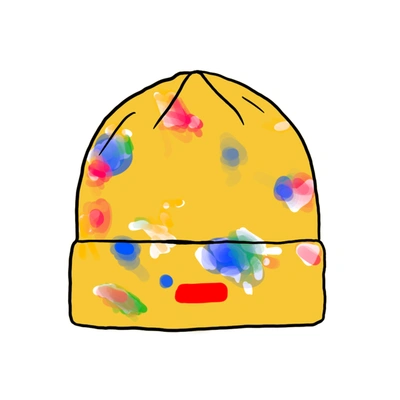 Pre-owned Supreme  Splatter Dyed Beanie Yellow