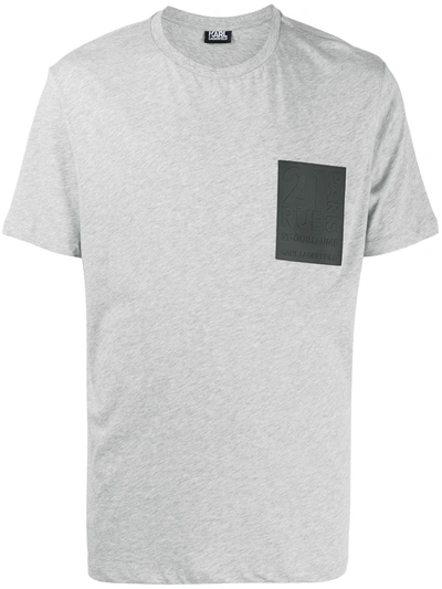 Karl Lagerfeld 21 Rue St Guillaume T-shirt In Grey