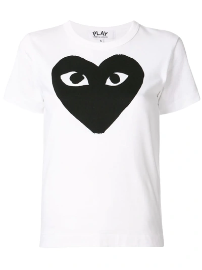 Comme Des Garçons Play Comme Des Garcons Play T-shirt With Logo Print In White