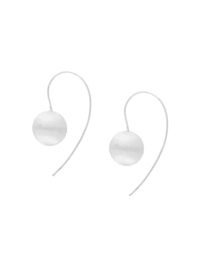 Eshvi Ball-shaped Drop Earrings In Silver