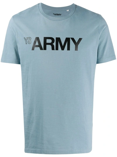 Yves Salomon Army Logo T-shirt In Blue