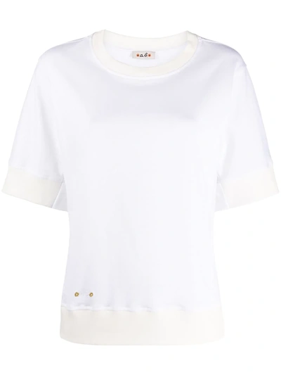 Alberto Biani Fleece Short-sleeve T-shirt In White