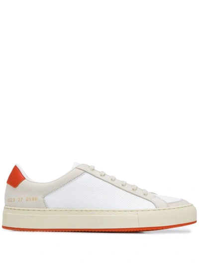 Common Projects Perforated Panelled Sneakers In White