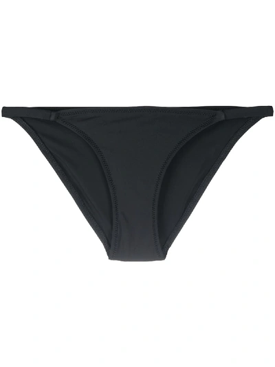 Solid & Striped Tanga Bikini Bottoms In Black