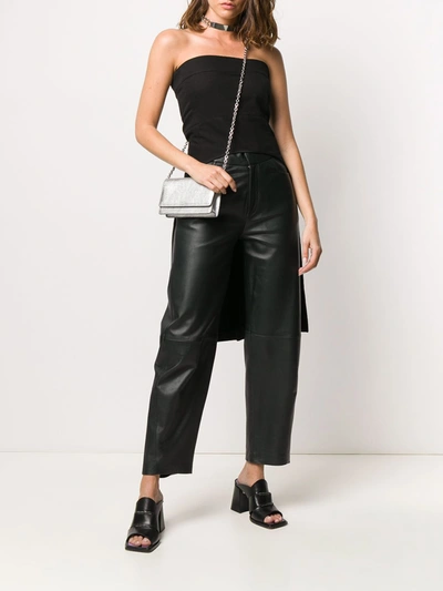 Ann Demeulemeester High Low Strapless Top In Black