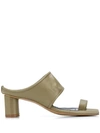 Salondeju Toe Strap Sandals In Green