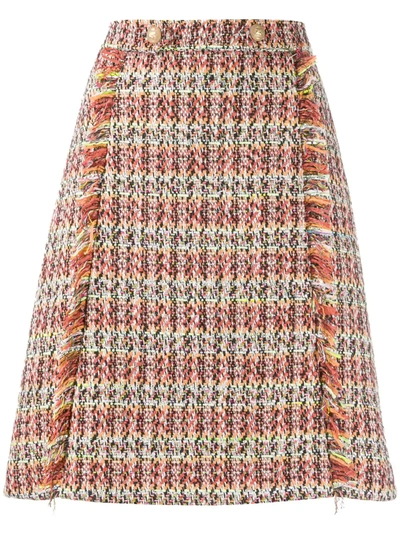 Etro Woven A-line Skirt In Brown