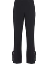 Prada Tie Side Trousers In Black