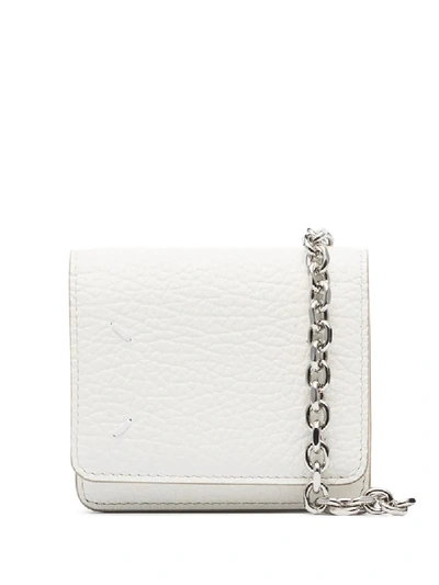 Maison Margiela Crocodile Embossed Mini Bag In White